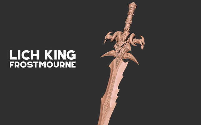 lich king - frostmourne 3d print model models download creality cloud 3d print model - Mito3D
