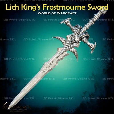 liche roi frostmourne cosplay monde of warcraft stl fichier 3d modèles télécharger créalité nuage 3d print model - Mito3D