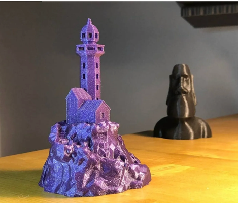 leuchtturm insel lowpoly stil 3d modelle download realität wolke architektur landschaft 3d print model - Mito3D
