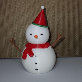 lil snowman lithophane Characters 3d print model - Mito3D