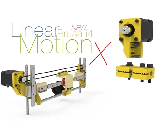 lineal x axis potenciar prusa i4 3d modelos descargar crealidad nube 3d print model - Mito3D