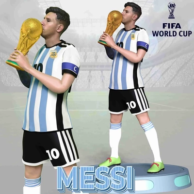 lionel messi 3d modelos descargar crealidad nube 3d print model - Mito3D