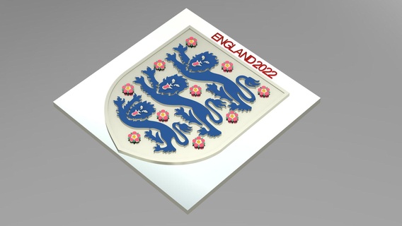 Lions Angleterre Football mur décor Ménage 3d print model - Mito3D