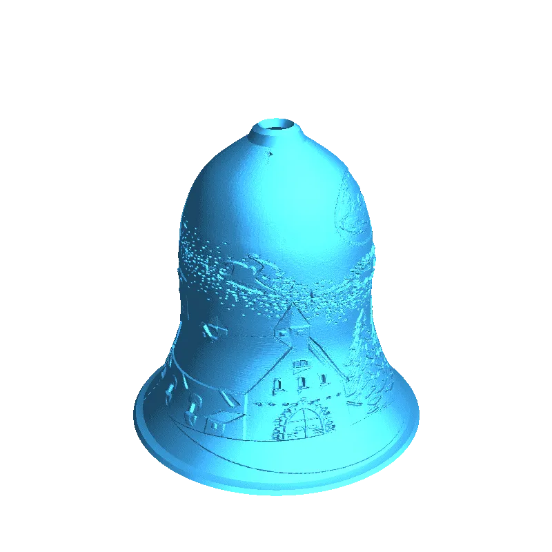 litho christmas bell 3d models download creality cloud 3D print model - Mito3D