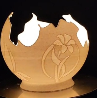 litho vase Ménage 3d print model - Mito3D