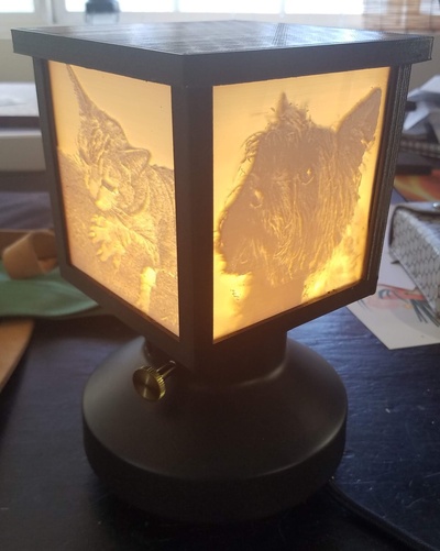 lithophane frame ikea tarnaby lamp 3d models download creality cloud 3d print model - Mito3D