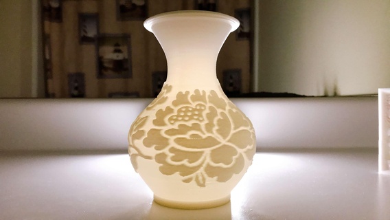 lithophane vase Ménage 3d print model - Mito3D