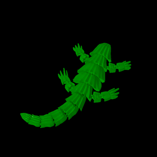 lizard Reptilian 3d print model - Mito3D