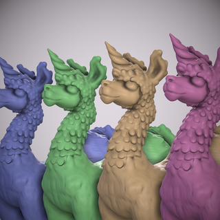 llama unicorn Mammal 3d print model - Mito3D