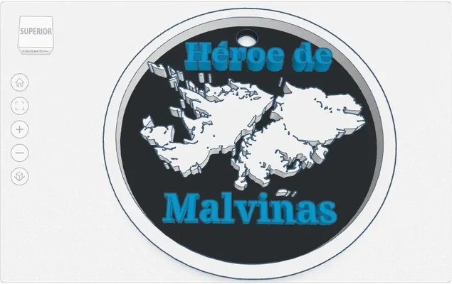 llavero malvinas 3d modelos baixar crialidade nuvem 3d print model - Mito3D