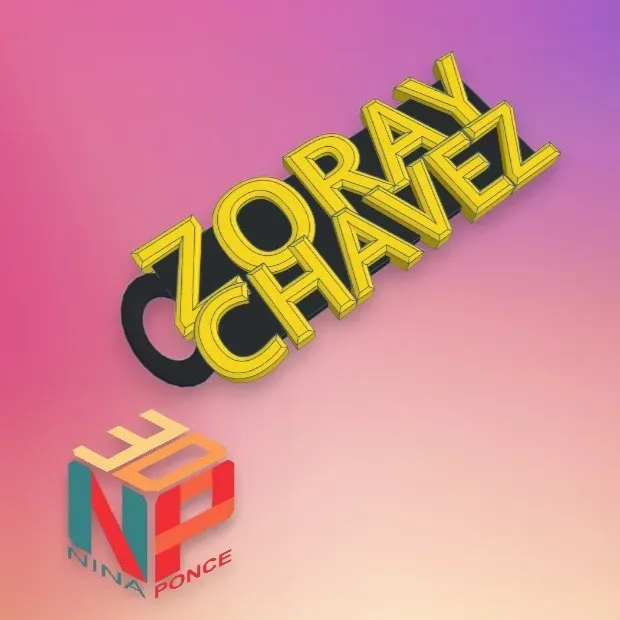 llavero nombre zora chavez 3d modelos baixar crialidade nuvem 3D print model - Mito3D