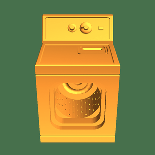 loading dryer - square door Domestic Appliance 3d print model - Mito3D