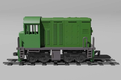 locomotiva treno miniatura cc201 chibi super deforme treni 3d print model - Mito3D