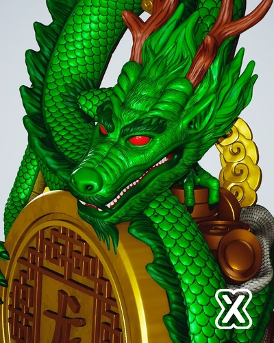 long - fortune dragon 3d models download creality cloud 3d print model - Mito3D