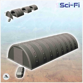 ondulato ferro capannone accessorio 22 scienza fic pubblico strutture 3d print model - Mito3D