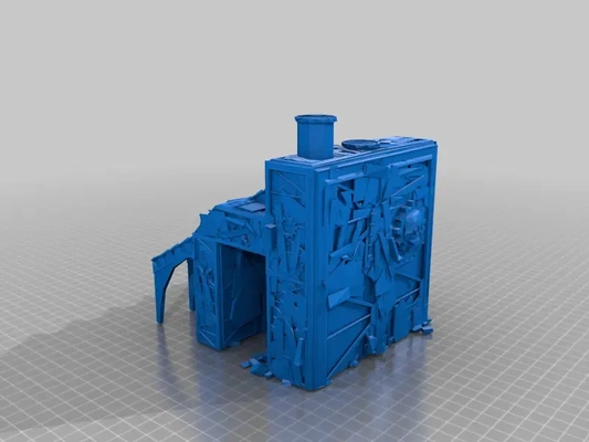 saccheggiato admech edificio terreno 3d modelli scarica creality nube 3d print model - Mito3D