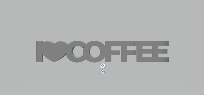 amore caffè forma parola 3d print model - Mito3D