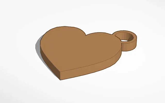 amore cuore portachiavi 3d modelli scarica creality nube 3d print model - Mito3D