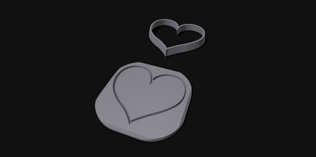 l'amour cœur moule 3d print model - Mito3D