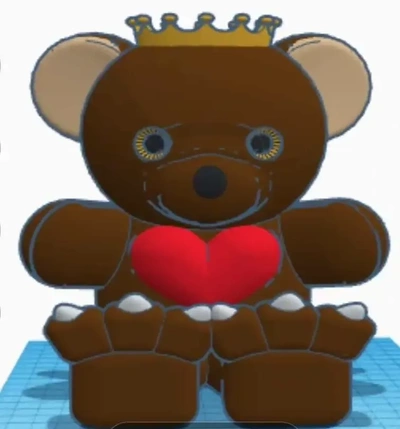 l'amour cœur prince nounours 3d modèles télécharger créalité nuage 3d print model - Mito3D