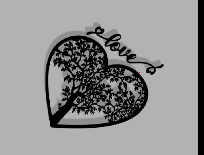 Aşk kalp ağaç ağaçlar 3d print model - Mito3D