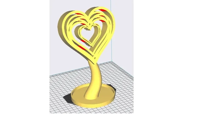 l'amour cœurs écouteurs supporter or ornement 3d modèles télécharger créalité nuage 3d print model - Mito3D