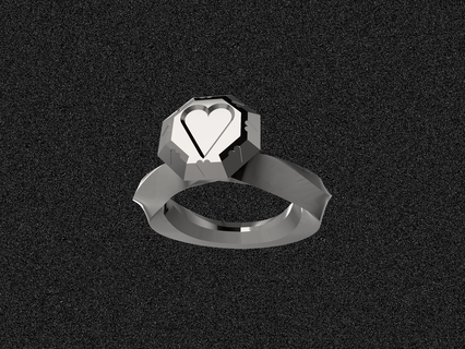 amar anel v2 jóias 3d print model - Mito3D