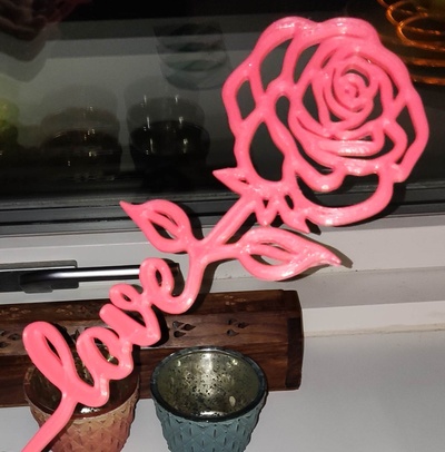amor rosa 3d modelos descargar crealidad nube flores 3d print model - Mito3D