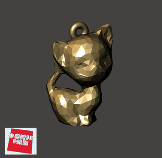 low-poly 3d model - cat Animals 3d print model - Mito3D