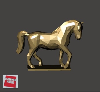 low poly 3d modell pferd modelle download realität wolke tiere 3d print model - Mito3D