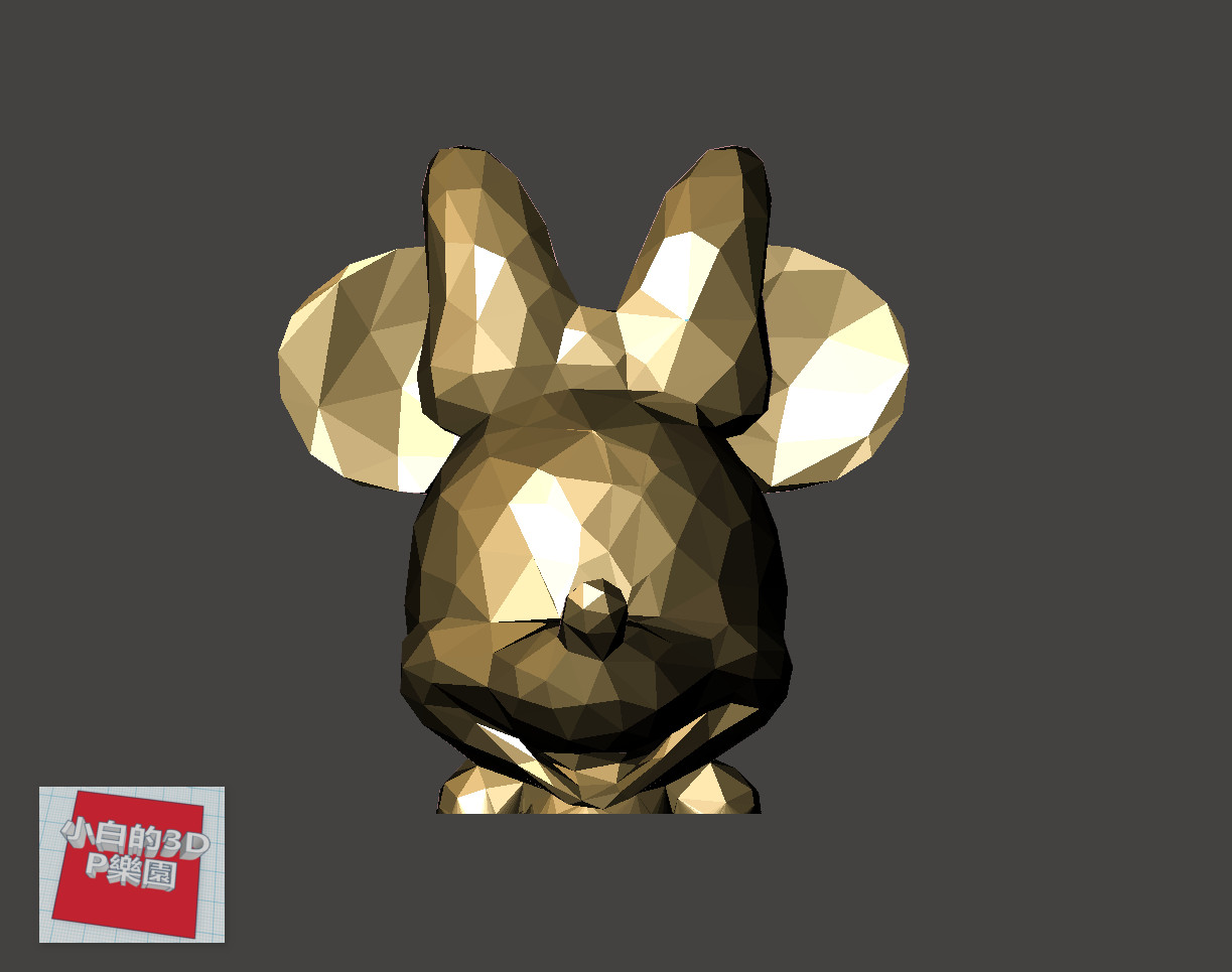 low poly 3d model minnie fare modeller indir creality bulut karakterler 3D print model - Mito3D