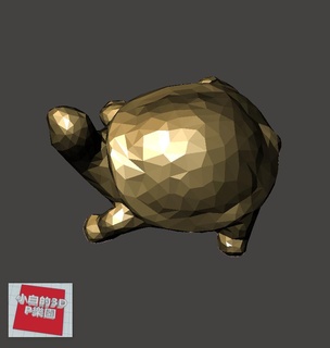 low poly 3d modelo Tortuga animales 3d print model - Mito3D