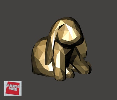 low poly 3d modelo bunny animales 3d print model - Mito3D