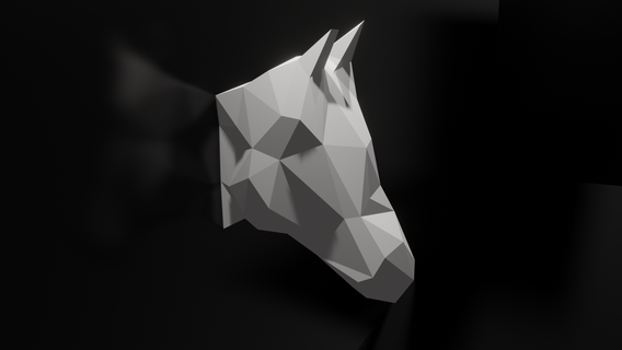 low poly caballo animales 3d print model - Mito3D