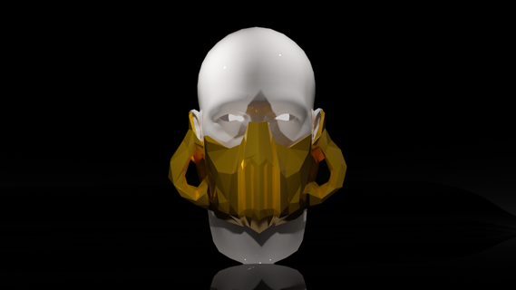 low poly yeniden havalandırma maske kurgusal karakterler 3d print model - Mito3D