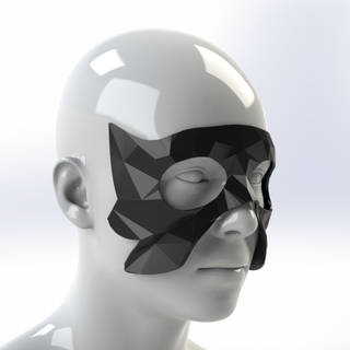 low poly cat mask 3d models download creality cloud Masks & Helmets 3d print model - Mito3D