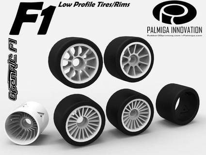 low profile tires rims open r c f1 car 3d models download creality cloud Toys & Games 3d print model - Mito3D