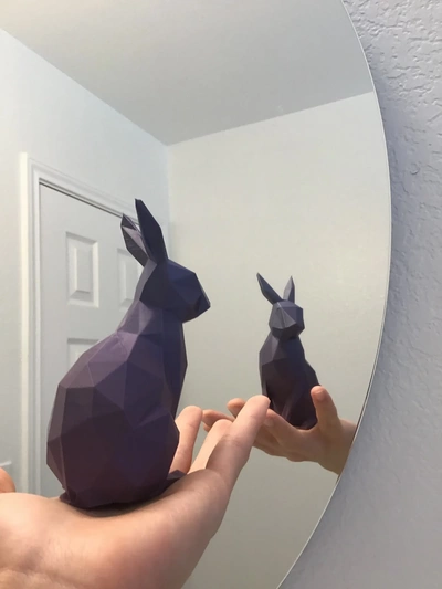 lowpoly ostern hase 3d modelle download realität wolke 3d print model - Mito3D