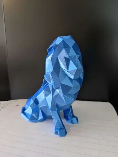 lowpoly sitzung löwe 3d modelle download realität wolke 3d print model - Mito3D