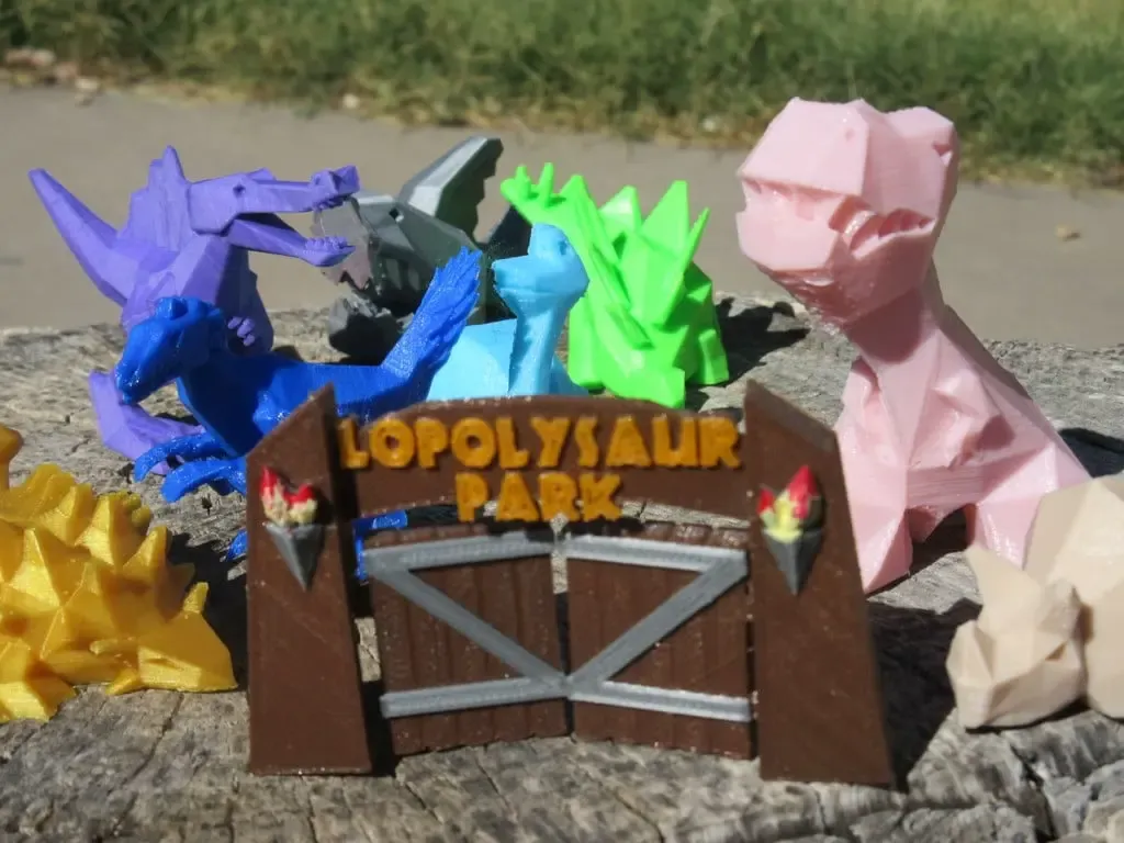 düşük polisaurus park kapılar 3d modeller indir creality bulut 3D print model - Mito3D