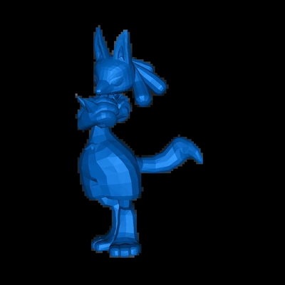 lucario pok lun 3d modèles télécharger créalité nuage 3d print model - Mito3D