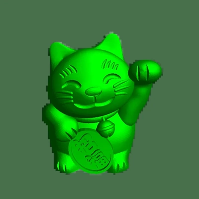 lucky cat 3d models download creality cloud 3d print model - Mito3D