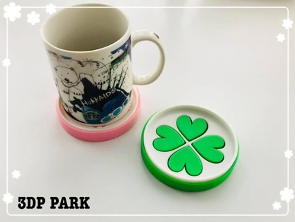 lucky clover soap box coaster Cups & Mugs 3d print model - Mito3D