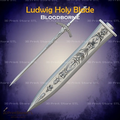 ludwig holy blade cosplay bloodborne - stl file 3d models download creality cloud toys & games 3d print model - Mito3D