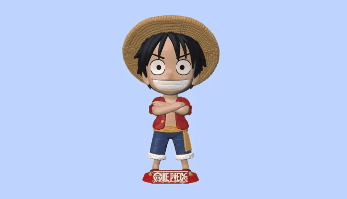 luffy one piece 3d models download creality cloud fictional characters 3d print model - Mito3D