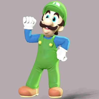 luigi süper mario 3d modeller indir creality bulut 3d print model - Mito3D