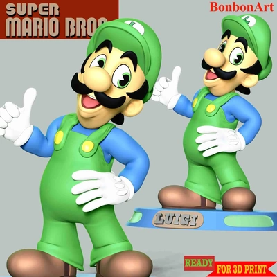 luigi süper mario kardeşler 3d modeller indir creality bulut 3d print model - Mito3D