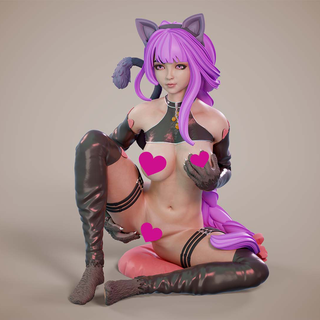 lustful kitty b 3d models download creality cloud Women 3d print model - Mito3D
