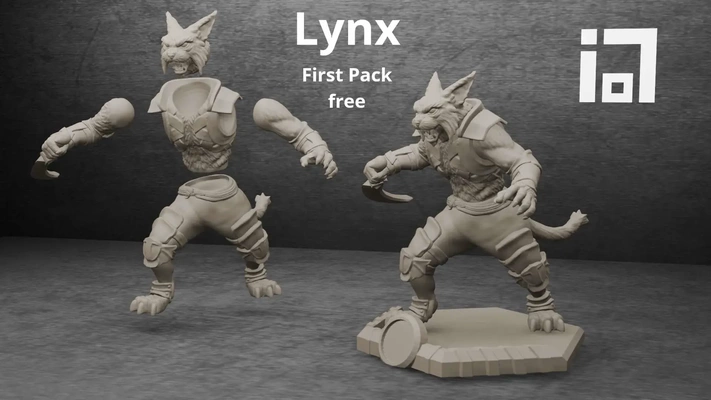 lynx miniature personnalisable 3d modèles télécharger créalité nuage 3d print model - Mito3D