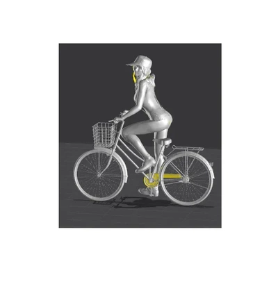 m dchen am fahrrad 3d models download creality cloud 3d print model - Mito3D